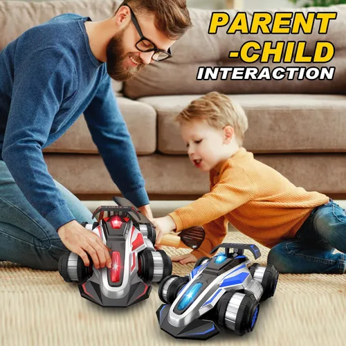 Miniatura 5 de Coche de Acrobacias de Derrape con Control Remoto, Coches RC con Luz y Música, Coche Suspendido de Rotación de 360°, 2.4G, Coches de Control Remoto