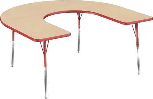 Miniatura 14 de FDP Clover Mesa de Actividades Escolar y de Oficina (48 x 48 pulgadas), patas estándar con deslizadores giratorios para entornos de asientos