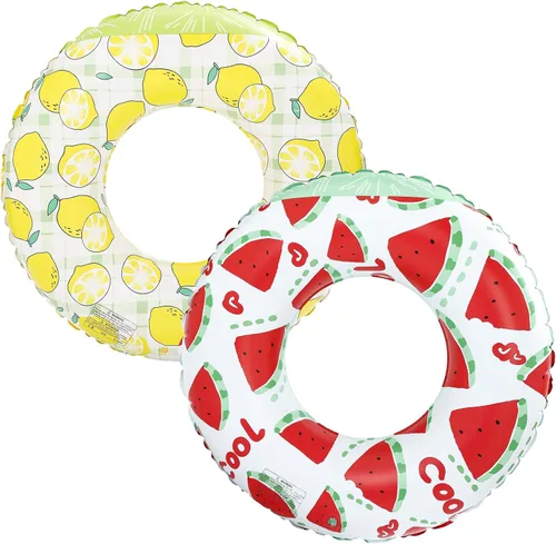 Miniatura 13 de Flotador inflable para piscina, 2 piezas de 32 pulgadas, anillo de natación de alta calidad, flotadores de vinilo resistente para la playa, fiesta