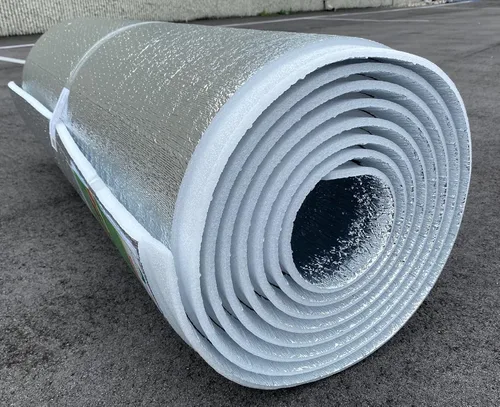 Miniatura 4 de SmartSHIELD - Rollo de aislamiento reflectante de 8 mm, 48" x 25 pies, barrera radiante con núcleo de espuma, panel de aislamiento térmico