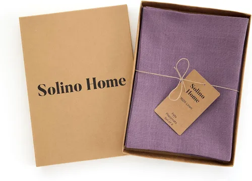 Miniatura 140 de Solino Home Juego de 4 manteles individuales blancos de 100 % lino puro de 14 x 14 pulgadas para invierno, San Valentín, primavera, Pascua, Fete