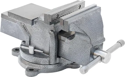 Miniatura 15 de KAKA INDUSTRIAL Prensas de banco de 3 pulgadas de ancho de mandíbula, apertura de mandíbula de 3.5 pulgadas, Base giratoria resistente