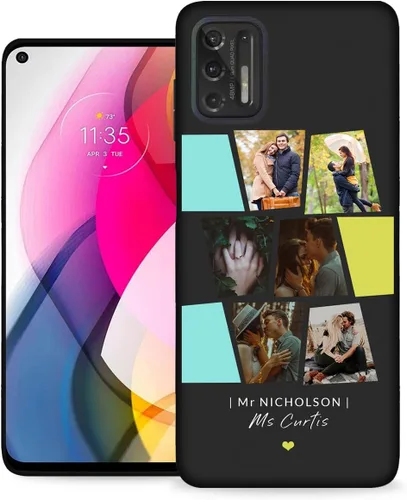Miniatura 18 de Funda personalizada para Motorola Moto G Stylus 2020 con nombre de foto, texto y foto, GStylus personalizado -20 funda suave y fina (negro) de 6.4