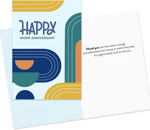 Miniatura 3 de Hallmark Business - Paquete de 25 tarjetas de aniversario de trabajo surtidas a granel (divertido y profesional)