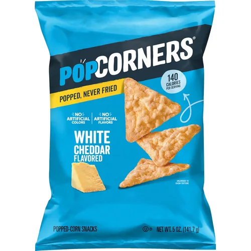 PopCorners Chips de maíz reventado, cheddar blanco, 5 onzas