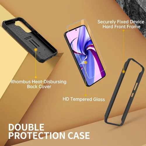 Miniatura 6 de FITO Funda para Samsung Galaxy S22, doble capa a prueba de golpes resistente para teléfono Samsung S22 5G con protector de pantalla, soporte Azul