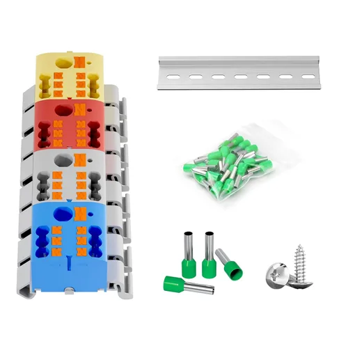 Miniatura 33 de Bloque de terminales, terminal de voltaje tipo riel, bloque de terminales combinado de riel (paquete de 2)