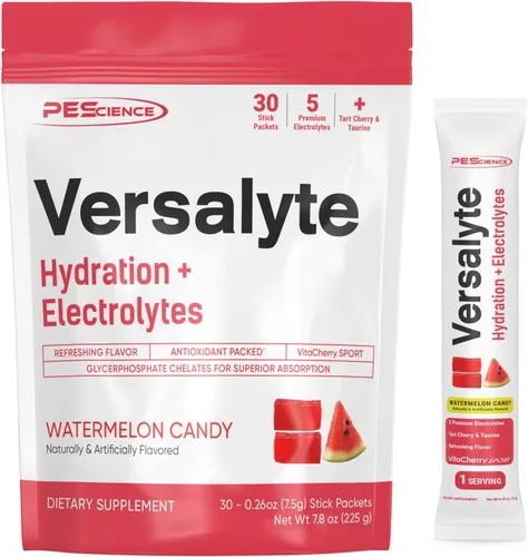 PEScience Versalyte - Paquetes de hidratación de electrolitos, polvo de electrolitos sin azúcar con magnesio, taurina, antioxidantes,