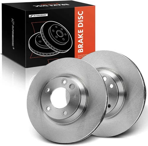 Miniatura 11 de A-Premium Rotores de freno de disco delanteros perforados y ranurados de 13.77 pulgadas (13.768 in) compatibles con modelos seleccionados Audi