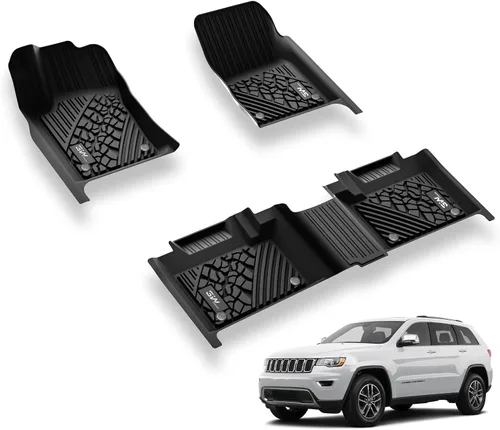 3W Alfombrillas de Piso Compatibles con Jeep Grand Cherokee 2016-2021/ Grand Cherokee WK 2022 2023/ Dodge Durango 2016-2021 (Solo Asientos de Banco