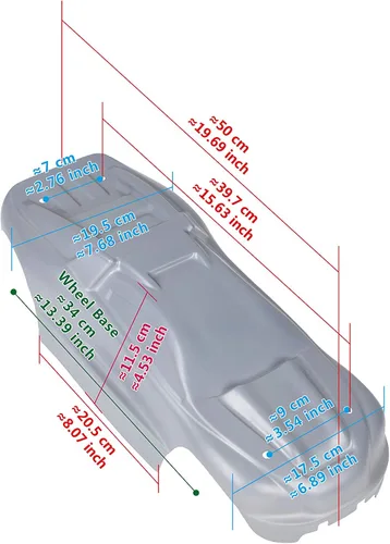 Miniatura 3 de SummitLink Cuerpo personalizado azul fangoso sobre negro estilo compatible con E-Revo escala 1/10 RC coche o camión (camión no incluido) ER-BB-01