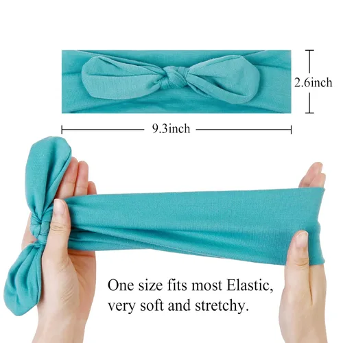 Miniatura 2 de Huachi - 12 unidades de diademas con lazo para mujer, pañuelos para la cabeza, bandas para el cabello anudadas, orejas de conejo, turbantes