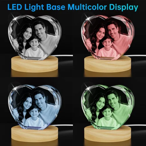 Miniatura 4 de Foto de cristal 3D, regalos personalizados de Navidad para mamá, mujer, esposa, para ella, pareja, regalos personalizados con tu propia foto, imagen