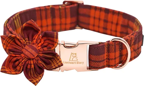 Miniatura 19 de Collares de perro Lionheart glory de Halloween con flores, collar de calavera con flores, collar para mascotas niña y niño, collar de perro flor