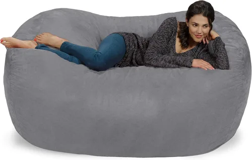Miniatura 17 de Cozy Sack - Sillón de puff: Gran bolsa para muebles de espuma viscoelástica de 6 ft y tumbona grande – sofá grande con funda de microfibra suave