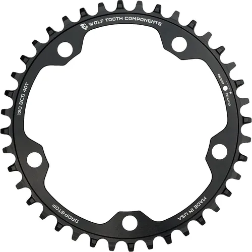 Miniatura 2 de Wolf Tooth 110 BCD Gravel/CX/Platos de bicicleta de carretera (44 dientes, Drop-Stop B) bike-chainrings-and-accessories