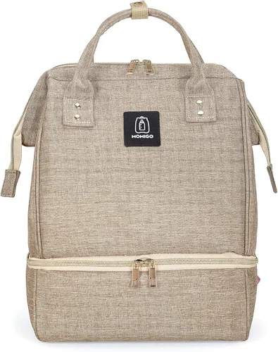 Miniatura 11 de Mochila para extractor de leche, bolsa enfriadora y resistente a la humedad, doble capa para madre, mochila de trabajo al aire libre con puerto