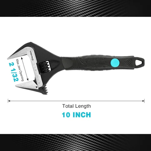 Miniatura 2 de DURATECH Llave ajustable de 10 pulgadas y llave de construcción ajustable de 8 pulgadas