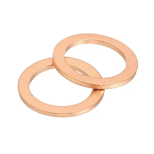 Miniatura 13 de uxcell Arandela Plana M6, 50 Piezas Arandelas de Anillo Plano de Cobre de 12mm de Diámetro Exterior Junta de Sellado de Metal para Tornillos, Pernos