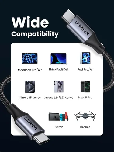 Miniatura 9 de UGREEN Cargador USB C de 140 W y cable USB C a USB C de 240 W y 6.6 pies