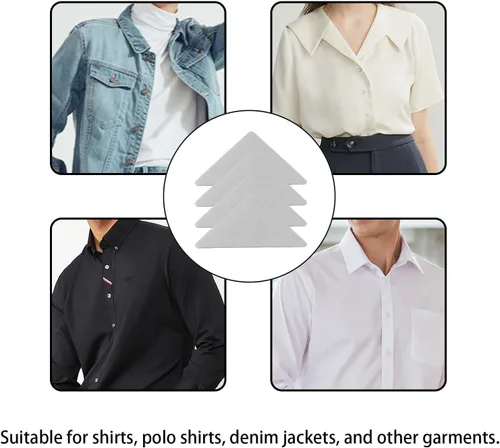 Miniatura 5 de 120 piezas de insertos de cuello de PVC, moldeadores antipandeo que no se enrollan para polo y camisas de vestir para hombre, refuerzos de cuello