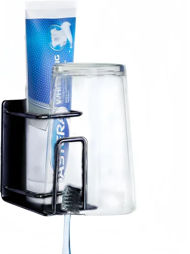 Soporte para cepillo de dientes montado en la pared, organizador de baño de acero inoxidable para cepillo de dientes eléctrico, pasta de dientes y
