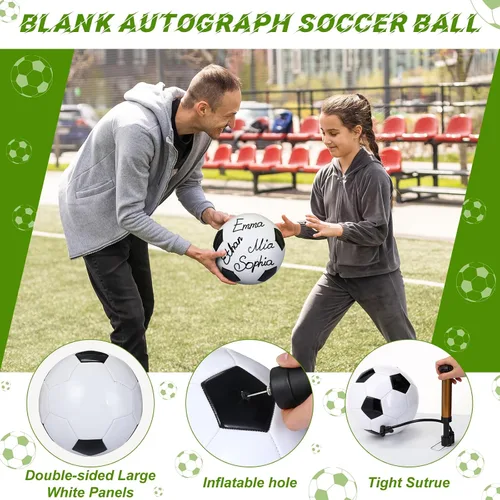 Miniatura 3 de Jenaai Balón de fútbol a granel con operación de aguja de bomba, Navidad en blanco, autógrafo, pelota de fútbol cristiana, donación de caridad