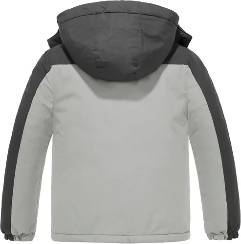 Miniatura 2 de ZSHOW Chaqueta de esquí impermeable para niños a prueba de viento con capucha, ropa deportiva de montaña para exteriores, Nieve, 6-20