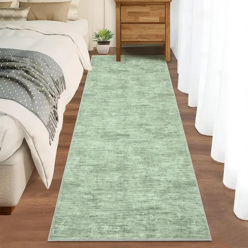 Miniatura 23 de RUGSREAL - Tapete pequeño de 2x3 con base de goma, resistente a las manchas, moderno, color liso, contemporáneo lavable, para la entrada, sala