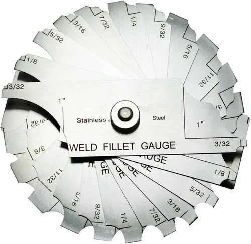 Miniatura 12 de RIVERWELD Juego de Calibradores de Soldadura de Filete de 7 Piezas Calibrador MG-11 Rl Calibradores de Profundidad Prueba de Inspección de Soldadura