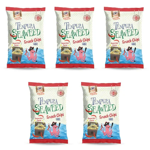Miniatura 19 de Swashbuckle Snacks Chips de Calamar Crujientes con Sabor a Queso Tempura 5.29oz (150g), Hecho en Japón, Otsumami