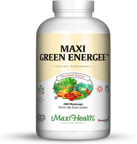 Maxi Health Green Energee Super Whole Food Blend Cápsulas Kosher, 240 unidades