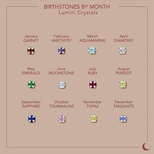 Miniatura 3 de Lumini Crystals Pendientes de tuerca de plata de ley 925 de 0.079in con piedra natal simulada para mujer, Plata de ley, Circonia cúbica