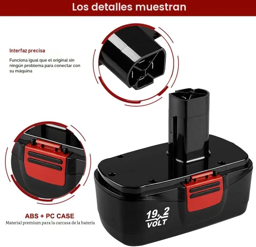 Miniatura 4 de Repuesto para batería Craftsman de 19.2 V DieHard C3 compatible con Craftsman batería de 19.2 voltios 315.115410 315.11485 130279005 1323903
