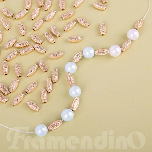 Miniatura 5 de Framendino, Paquete de 60 cuentas de Virgen María, Nuestra Señora de Guadalupe, abalorios espaciadores sueltos para hacer joyas Dorado