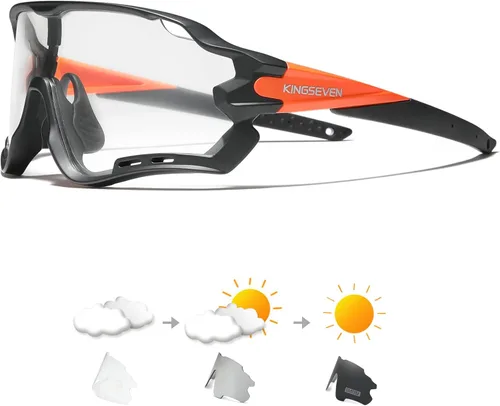 Miniatura 2 de KINGSEVEN Gafas de ciclismo para hombres y mujeres Bicicletas Deportes MTB Road Bike Gafas de sol Fotocromáticas LS-911