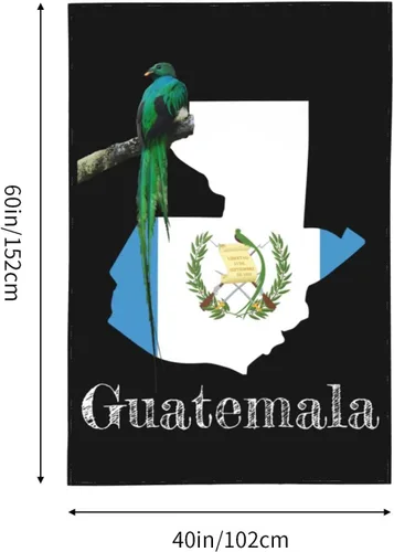 Miniatura 7 de Tapiz de Quetzal de pájaro con bandera guatemalteca de mapa de Guatemala, 60 x 40 pulgadas, divertido tapiz estético, arte de pared para dormitorio