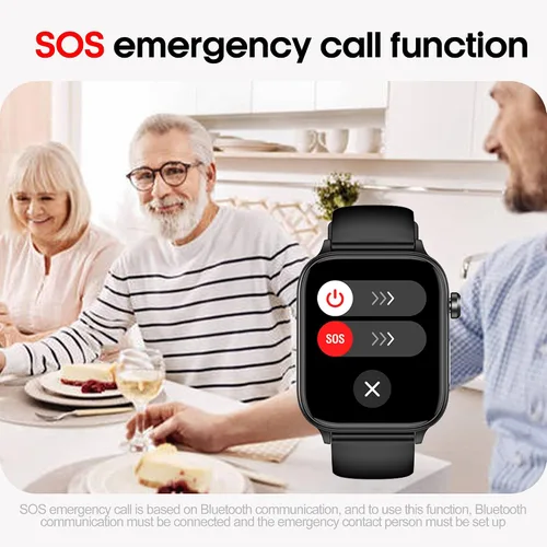 Miniatura 7 de Reloj inteligente para mujeres y hombres (respuesta/dial) reloj inteligente IPS de 1.96 pulgadas, frecuencia cardíaca 24/7, oxígeno en sangre