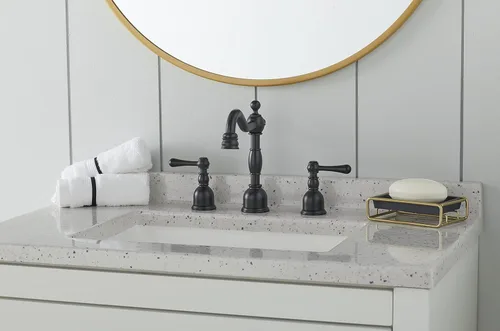 Miniatura 5 de Gerber Opulencia - Grifo de baño generalizado de dos manijas, acabado negro, certificado WaterSense de 1.2 GPM Negro satinado