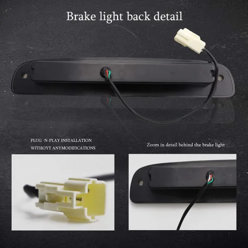 Miniatura 5 de Tresound Para Dodge Dakota 1997-2010 Barra LED 3ª Tercera Luz de freno trasera Lámpara de carga trasera Luz de freno de montaje alto