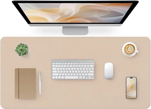 Miniatura 52 de Bloss Almohadilla de escritorio de cuero y reposamuñecas para teclado, alfombrilla grande para mouse + almohadilla para teclado + soporte de muñeca