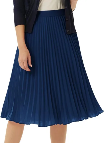Miniatura 12 de GRACE KARIN - Falda plisada de gasa para mujer, con cintura alta y elástica, vuelo, corte acampanado y longitud por debajo de la rodilla
