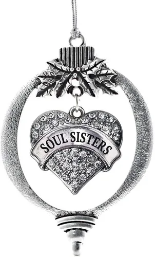 Miniatura 128 de Inspired Silver Adornos festivos de dije de corazón pave de plata con circonitas cúbicas