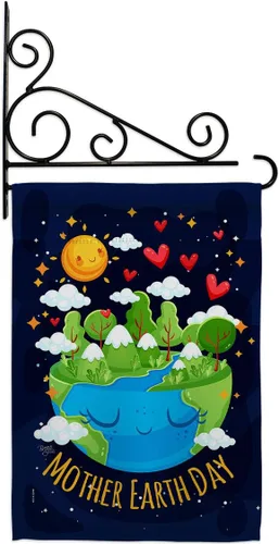 Miniatura 7 de Breeze Decor - Bandera inspiradora de la madre tierra para jardín, colección de expresión, planeta, paz, medio ambiente, concienciación, pequeño