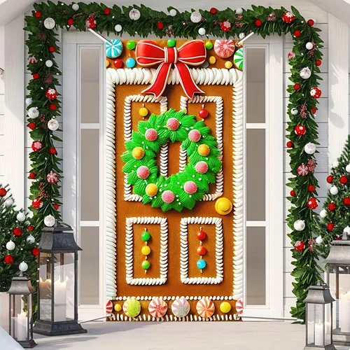 Miniatura 15 de Cartel de porche con decoración de cachorro de Navidad, trío festivo, Schnauzers en suéteres navideños, perfecto para interiores y exteriores
