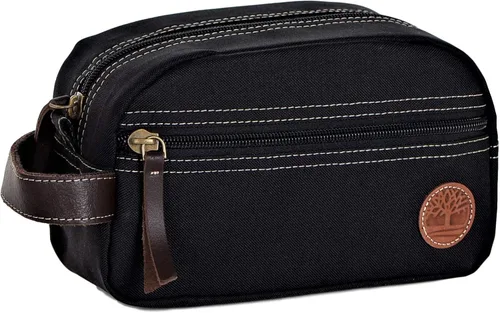 Timberland Men's Toiletry Bag Canvas Travel Kit Organizer Negro