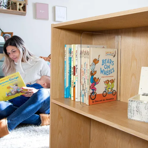 Miniatura 2 de Bee Neat Organización de armario con separadores de estantes acrílicos transparentes, organizador de estantes de armario para ropa, toallas