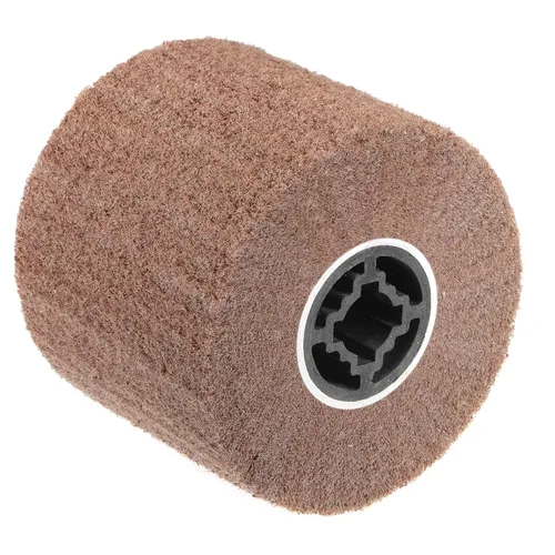Miniatura 7 de uxcell Rueda de pulido no tejida de 4.724 inx3.937 in Rueda de pulido de nylon de dibujo de alambre de nylon Rueda de aleta abrasiva Grano 320