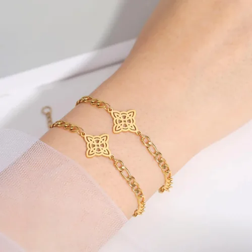 Miniatura 44 de Pulsera de nudo de bruja, nudo celta, símbolo de Wicca pagana, nudo mágico, pulsera de joyería de brujería, pulsera de acero inoxidable ajustable