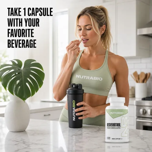 Miniatura 7 de NutraBio Suplemento de resveratrol puro 98% de 500 mg - estandarizado a 490 mg de resveratrol trans, salud cardíaca y defensa antioxidante - 90